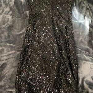 Elegant Black Sequin Dress